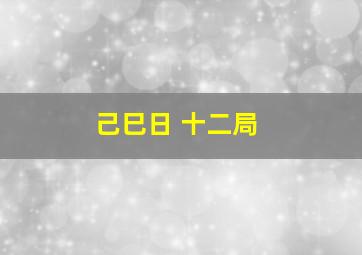 己巳日 十二局